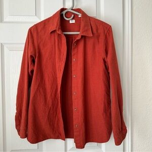 Uniqlo Long-Sleeve Shirt | Uniqlo Button Down Shirt | Burnt Orange Size Small